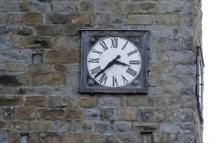 A clock is stopped at the time when an earthquake struck central Italy, in Amatrice Italy, Wednesday, Aug. 24, 2016.  The magnitude 6 quake struck at 3:36 a.m. [0136 GMT] and was felt across a broad swath of central Italy, including Rome where residents of the capital felt a long swaying followed by aftershocks. Massimo Percossi/ANSA via AP