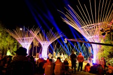 The event has used bamboo as part of its stage decorations since its very first year. JP/Tarko Sudiarno