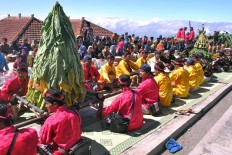 Farmers and villagers feast together in Boyolali and pray for a good harvest and good prices. JP/Alb Magnus Kus Hendratmo
