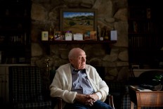 Frank Gleason, 96, a retired colonel with the Office of Strategic Services, sits for a portrait at his home in Atlanta, Wednesday, Sept. 28, 2016. Legislation to recognize the contributions of a group of World War II spies is hung up in Congress. Some 75 years ago, the OSS carried out missions behind enemy lines in Nazi Germany and the Pacific theatre. 'I would be extremely proud to get a gold medal for what we did for our country,' said Gleason, one of the few remaining veterans of the OSS, the World War II-era forerunner to the CIA. 'What we did was a little exciting.' AP Photo/David Goldman
