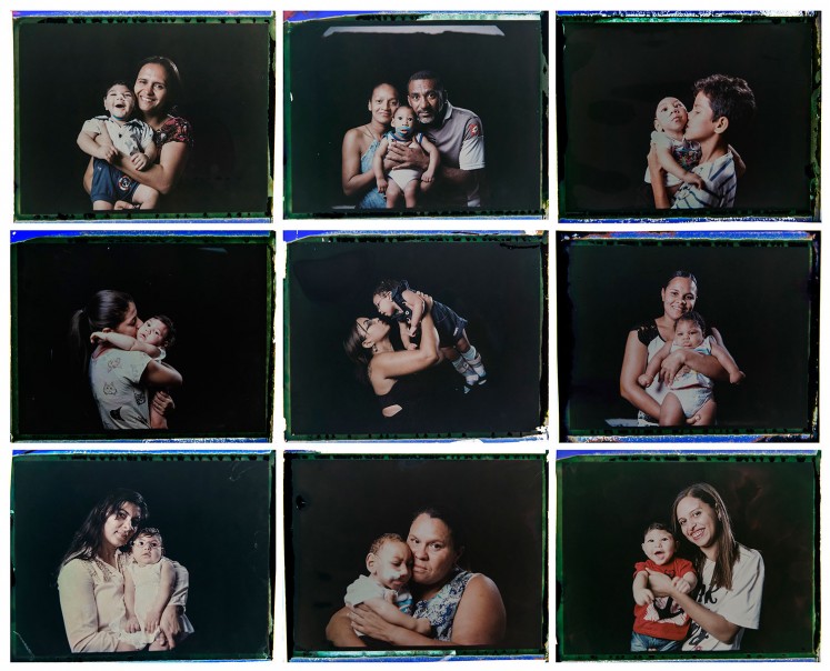Family portraits of babies disabled by Zika