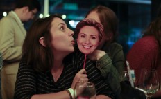 A woman holding a Hillary Clinton mask clowns around during the election night party at a bar in Buenos Aires, Argentina, Tuesday, Nov. 8, 2016. The United States headed for the polls to vote for their new president. AP Photo/Natacha Pisarenko