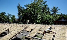 The noodles are put outside to dry under the sun. JP/ Agung Parameswara