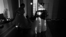 Namarina Youth Dance members prepare before the press preview. JP/Wienda Parwitasari