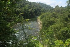 Gorontalo’s Bone River with the background of the Bogani Nani Wartabone National Park. JP/ Syamsul Huda M Suhari