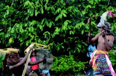 Whiplash: Caci [whip fight] dance is performed by members of the Ndolu ethnic group at the peak of the Karong Woja Wole tradition. JP/Markus Makur
