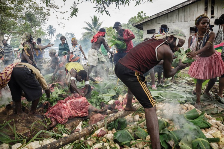 Papuan mountain tribes keep ‘roasting stone’ tradition alive