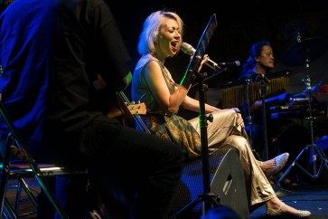 Historical Yogyakarta neighborhood decorated for keroncong festival