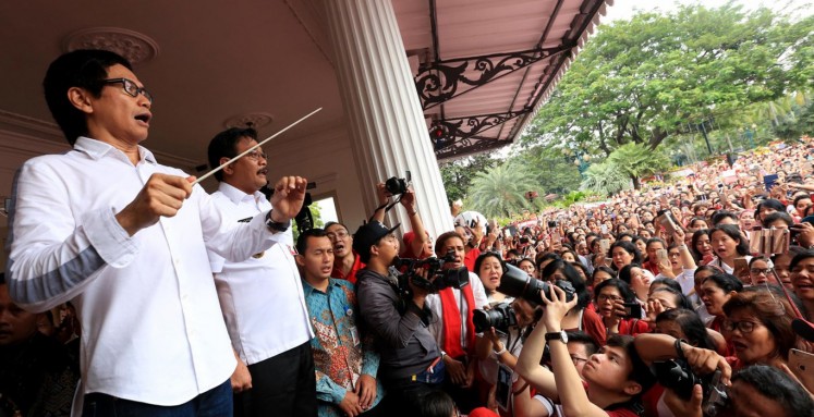 Djarot welcomes songs for Ahok and unity