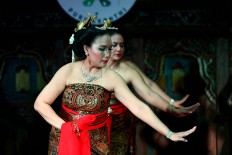 In harmony: The Bedhaya Ginuk dance group is made up of seven women aged 40 to 46. JP/ Wienda Parwitasari