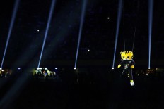 SEA Games mascot Rimau makes an appearance during the opening ceremony of the SEA Games. JP/Seto Wardhana