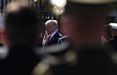 U.S. President Donald Trump arrives at an observance to commemorate the anniversary of the 9/11 terror attacks at the Pentagon Memorial September 11, 2017 in Arlington, Virginia. The nation marked the 16th anniversary of the terror attacks that took almost 3,000 lives.  AFP /Getty Images/ Alex Wong