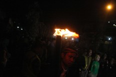 The source: The main flame is paraded before the Torch War. JP/ Maksum Nur Fauzan