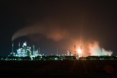 24/7: The Refinery Unit VI is seen lighting up the nightscape of Pertamina Balongan in Indramayu, West Java. JP/ Jerry Adiguna