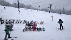 Skiers check in their gear at the Alps-Daira Zone, which is located 1,515 meters above sea level. JP/Agnes Anya