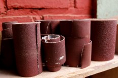 Rolls of sandpaper. JP/Arya Dipa