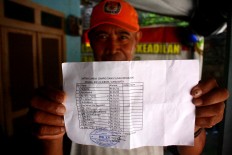 The list of patients seen by the volunteering doctors. JP/Maksum Nur Fauzan