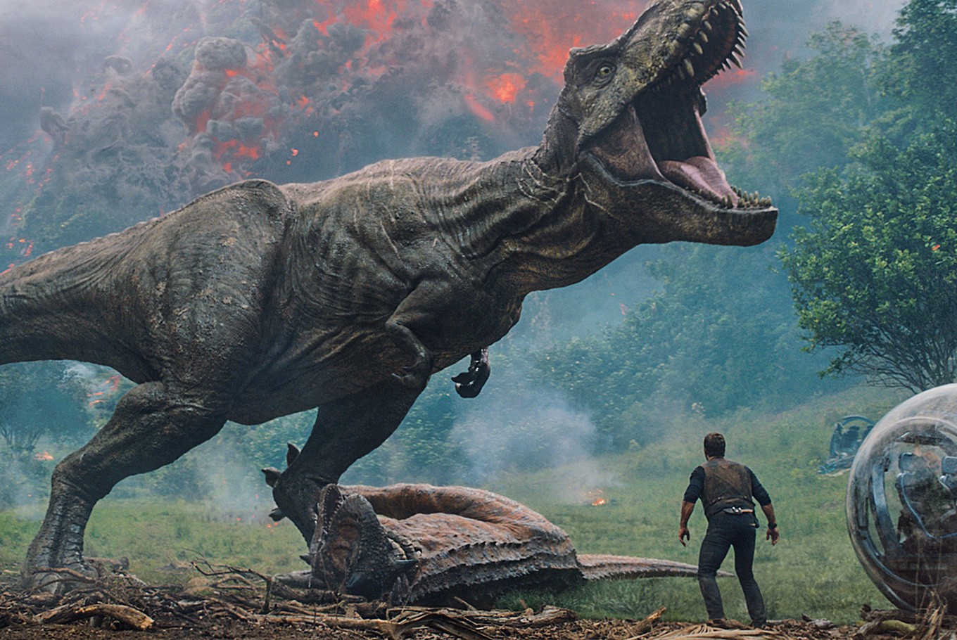 Dinosaurs have to face extinction again in 'Jurassic World: Fallen Kingdom'.