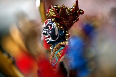 Meticulously crafted: Potehi puppets come with intricate details and designs. JP/Boy T Harjanto