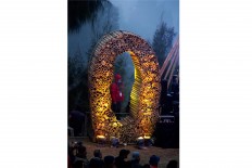  Into details: A bamboo installation was one of the festival's signature stage decoration. JP/Tarko Sudiarno