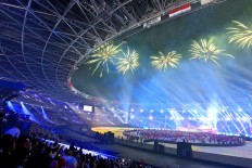 Thousands of people attend the 2018 Asian Games closing ceremony at Bung Karno Stadium. JP/Seto Wardhana