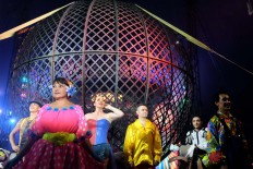 Bowing out: Performers from the Great British Circus thank the audience at the end of the show. JP/Vellen Augustine
