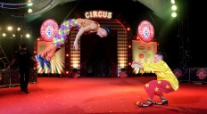 Good times: Two acrobatic clowns have the doubly difficult task of impressing the audience and them laugh. JP/Vellen Augustine