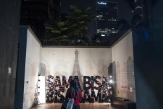 An art installation titled “Rupa Manungsa” (Human Face) is displayed at the IFI during the festival. JP/Rosa Panggabean