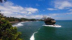 The beautiful scene at Madasari Beach in Cimerak district, Pangandaran regency, West Java. JP/Arya Dipa