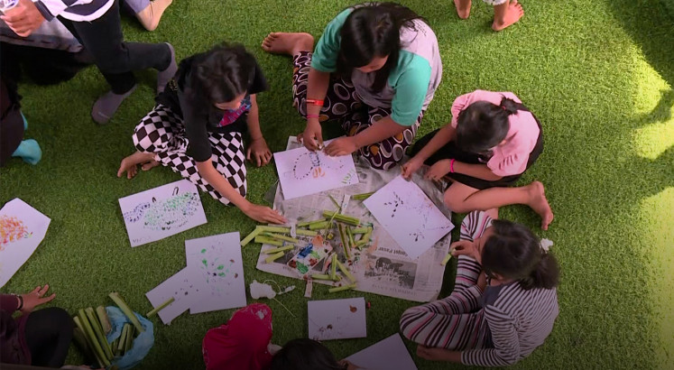 No quiet rules at Indonesia's flyover library