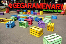 The #GegaraMenari art installation is placed at the ISI Surakarta campus. JP/Ganug Nugroho Adi