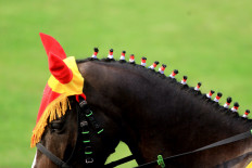 A horse ornament in the Independence Day parade on Aug. 17. JP/ Seto Wardhana