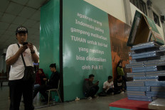 Quotations from popular Indonesian writers at the festival. JP/Tarko Sudiarno