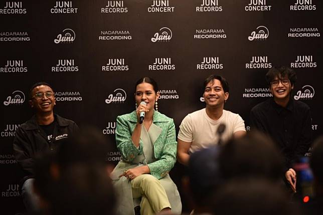 New direction: Raisa (second left) reveals the back story behind her latest single, "You". 