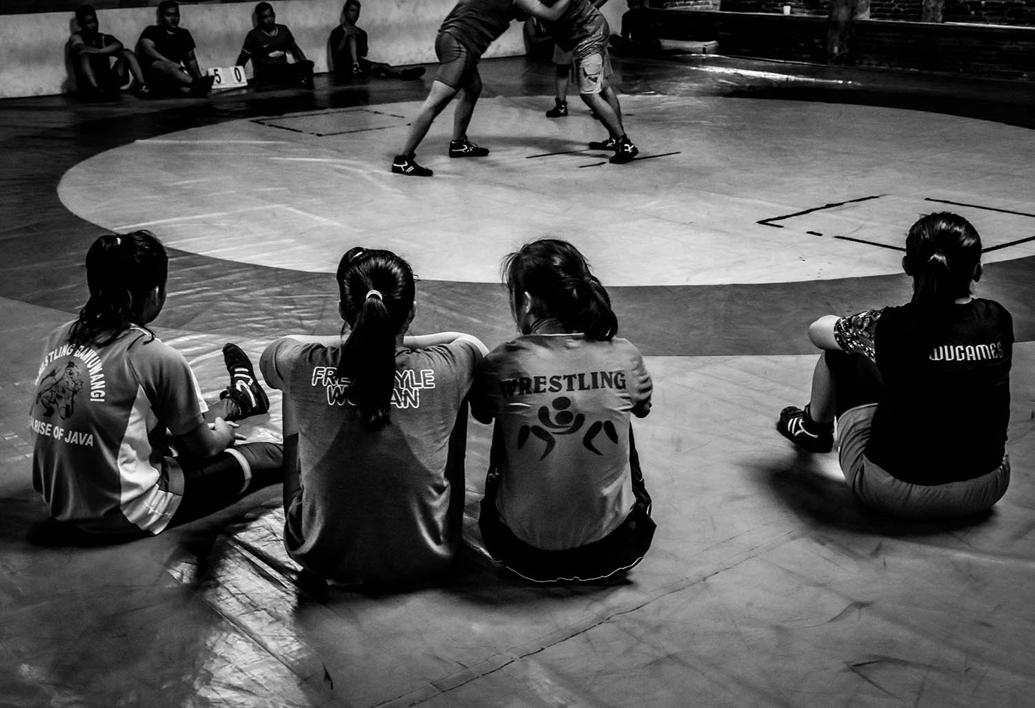 Young wrestlers learn discipline in Malang