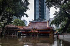 Amurva Bhumi (Hok Tek Tjeng Sin) Buddhist temple in Karet Semanggi, Jakarta, as seen on Jan. 1. Antara/Aprillio Akbar