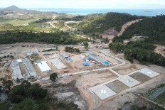 An aerial view of a COVID-19 hospital on Galang Island in Batam, Riau Islands, on March 25. 2020. The hospital is open to the public starting on April 6. Antara/Bobby
