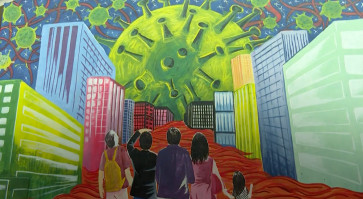 Scythes and monsters: Indonesian artists teach coronavirus care