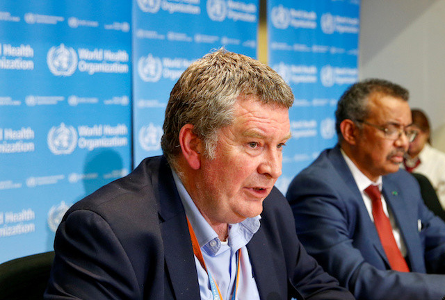 Executive Director of the World Health Organization's (WHO) emergencies program Mike Ryan speaks at a news conference on the COVID-19 outbreak in Geneva, Switzerland Feb. 6, 2020.