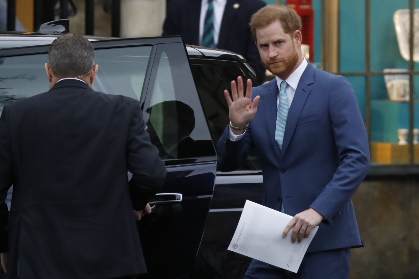 Britain's Prince Harry, Duke of Sussex leaves after attending the annual Commonwealth Service at Westminster Abbey in London on March 09, 2020. Britain's Queen Elizabeth II has been the Head of the Commonwealth throughout her reign. 
