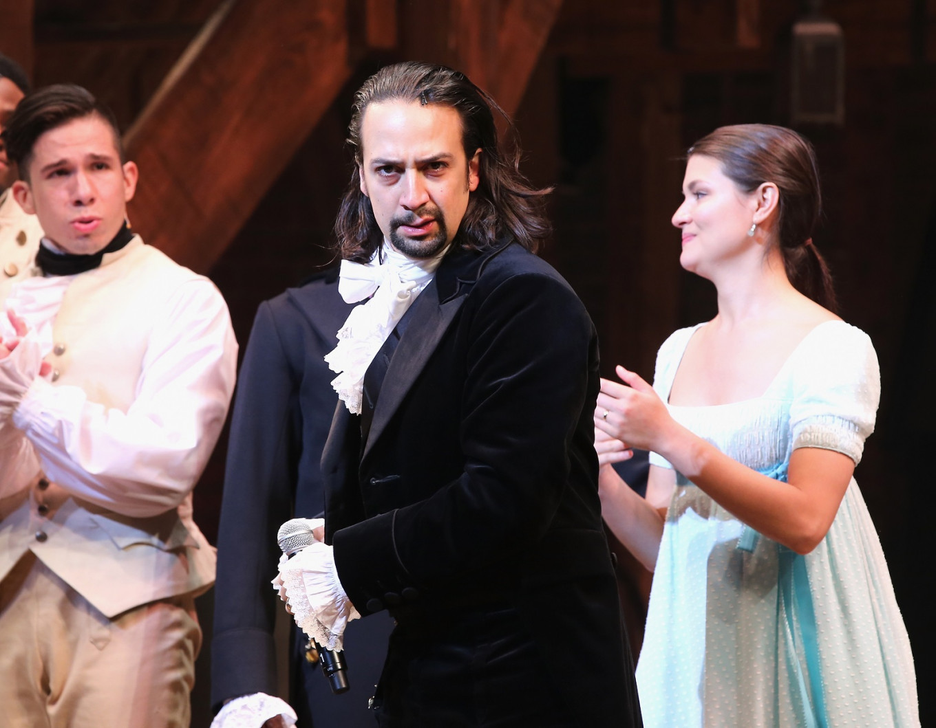 Lin-Manuel Miranda performs at 'Hamilton' Broadway Opening Night at Richard Rodgers Theatre on August 6, 2015 in New York City. 