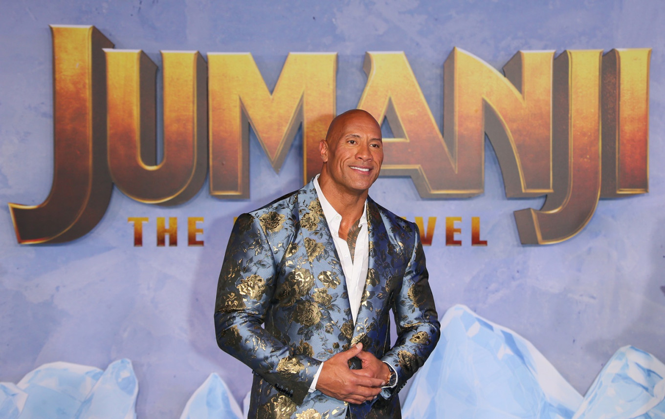 US actor Dwayne Johnson arrives for the World Premiere of 'Jumanji: The Next Level' at the TCL Chinese theatre in Hollywood on December 9, 2019.
