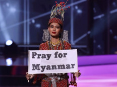 At Miss Universe pageant, Myanmar's contestant pleads 